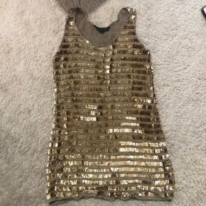 Gold sequin dress